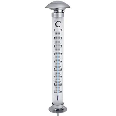 Bonetti Solar Gartenthermometer mit LED-Beleuchtet 112cm groß kalt-weiß beleuchtet Außenthermometer mit Erdspieß wetterfest Bonetti Solar Gartenthermometer mit LED-Beleuchtet 112cm groß kalt-weiß beleuchtet Außenthermometer mit Erdspieß wetterfest