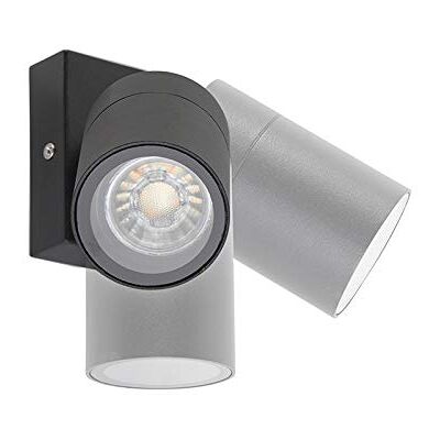 Qazqa Modern außen Verstellbare Wandleuchte, Außenlampe, Wandlampe für den Garten Solo Schwarz, max. 35W, Geeignet für LED, 6cm, IP44 Qazqa Modern außen Verstellbare Wandleuchte, Außenlampe, Wandlampe für den Garten Solo Schwarz, max. 35W, Geeignet für LED, 6cm, IP44