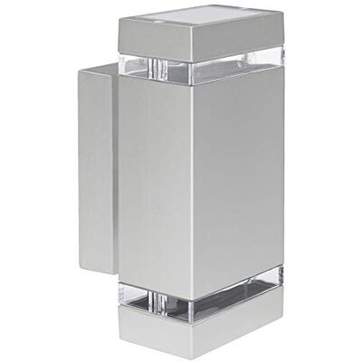 SSC-LUXon ZORA Außenwandleuchte Up & Down eckig grau IP44 GU10 4W Eckiger Wandstrahler grau für Haustür, Terrasse & Balkon Up-Down-Licht, inkl. 2x GU10 LED warmweiß, wetterfest IP44 SSC-LUXon ZORA Außenwandleuchte Up & Down eckig grau IP44 GU10 4W Eckiger Wandstrahler grau für Haustür, Terrasse & Balkon Up-Down-Licht, inkl. 2x GU10 LED warmweiß, wetterfest IP44