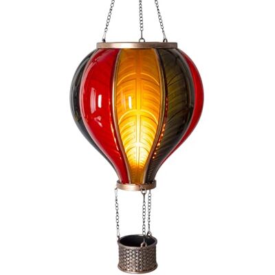 Bonetti LED Solar Heißluftballon Laterne mit realistischer Flammenoptik warmweiße LED Dekorative Solar-Hängeleuchte für Outdoor Wetterfest Inkl. Aufhängung & Akku (XXL WM-Edition (schwarz-rot-gold)) Bonetti LED Solar Heißluftballon Laterne mit realistischer Flammenoptik warmweiße LED Dekorative Solar-Hängeleuchte für Outdoor Wetterfest Inkl. Aufhängung & Akku (XXL WM-Edition (schwarz-rot-gold))