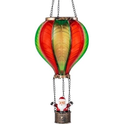 Bonetti LED Solar Heißluftballon Laterne mit realistischer Flammenoptik warmweiße LED Dekorative Solar-Hängeleuchte für Outdoor Wetterfest Inkl. Aufhängung & Akku (Weihnachtsmann) Bonetti LED Solar Heißluftballon Laterne mit realistischer Flammenoptik warmweiße LED Dekorative Solar-Hängeleuchte für Outdoor Wetterfest Inkl. Aufhängung & Akku (Weihnachtsmann)