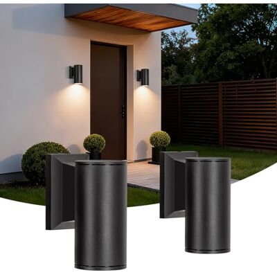 Aigostar LED Wandleuchte GU10 Aluminium Außenwandleuchte Wasserdicht Außenleuchte Außenlampe Wandspot für Innen und Außen, Schwarz, 2 Stücke(Keine Glühbirne) Aigostar LED Wandleuchte GU10 Aluminium Außenwandleuchte Wasserdicht Außenleuchte Außenlampe Wandspot für Innen und Außen, Schwarz, 2 Stücke(Keine Glühbirne)