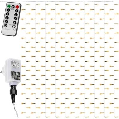 VOLTRONIC LED Lichtervorhang, innen und außen, IP44, Fernbedienung, Größen- und Farbwahl, 3x3 m 300 LEDs, warmweiß VOLTRONIC LED Lichtervorhang, innen und außen, IP44, Fernbedienung, Größen- und Farbwahl, 3x3 m 300 LEDs, warmweiß