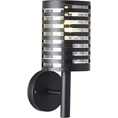 Brilliant Lampe, Venlo Außenwandleuchte schwarz matt, Edelstahl/Kunststoff, 1x A60, E27, 40W,Normallampen (nicht enthalten) Brilliant Lampe, Venlo Außenwandleuchte schwarz matt, Edelstahl/Kunststoff, 1x A60, E27, 40W,Normallampen (nicht enthalten)