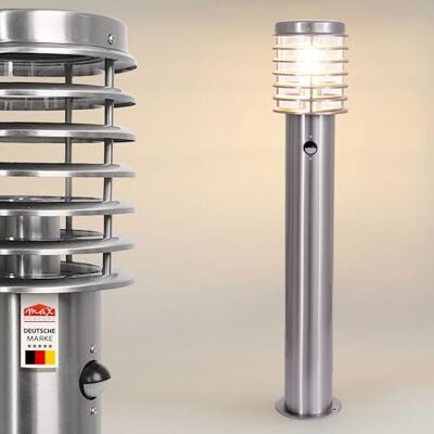 Maxkomfort Aussenleuchte E27 Aussenlampe Standleuchte mit Bewegungsmelder Edelstahl 252D1-800SN Wegeleuchte IP44 Gartenlampe Maxkomfort Aussenleuchte E27 Aussenlampe Standleuchte mit Bewegungsmelder Edelstahl 252D1-800SN Wegeleuchte IP44 Gartenlampe