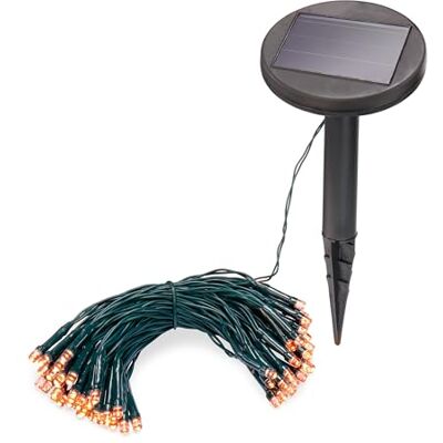 Esotec Solar Lichterkette Outdoor Gartendeko 60 LEDs bernsteinfarben 102172 60 bernsteinfarbene LEDs mit 1800K, bis 10Std. Leuchtdauer, Dauer- oder Blinklicht, Kabellänge gesamt 8m, Leuchtlänge 6m Esotec Solar Lichterkette Outdoor Gartendeko 60 LEDs bernsteinfarben 102172 60 bernsteinfarbene LEDs mit 1800K, bis 10Std. Leuchtdauer, Dauer- oder Blinklicht, Kabellänge gesamt 8m, Leuchtlänge 6m