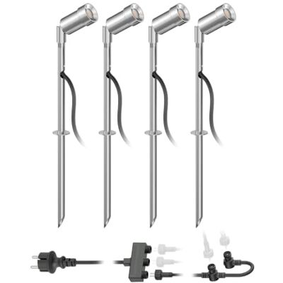 ledscom.de LED Gartenstrahler Spico mit Erdspieß für außen IP44 je 105lm warm-weiß 4er Set ledscom.de LED Gartenstrahler Spico mit Erdspieß für außen IP44 je 105lm warm-weiß 4er Set
