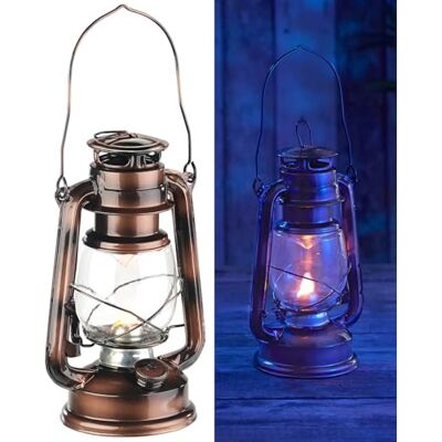 Lunartec LED Sturmlampe: LED-Sturmleuchte im Öllampen-Design, Flammen-Imitation, bronzefarben (Öllampe Camping, Petroleum-Laterne, Lampe) Lunartec LED Sturmlampe: LED-Sturmleuchte im Öllampen-Design, Flammen-Imitation, bronzefarben (Öllampe Camping, Petroleum-Laterne, Lampe)
