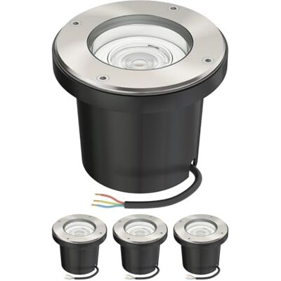 ledscom.de 4x Boden-Einbauleuchte BOFU für außen schwenkbar Edelstahl rund IP67 150mm Ø inkl. LED Lampe (weiß, 5,3W, 504lm, 44°) ledscom.de 4x Boden-Einbauleuchte BOFU für außen schwenkbar Edelstahl rund IP67 150mm Ø inkl. LED Lampe (weiß, 5,3W, 504lm, 44°)