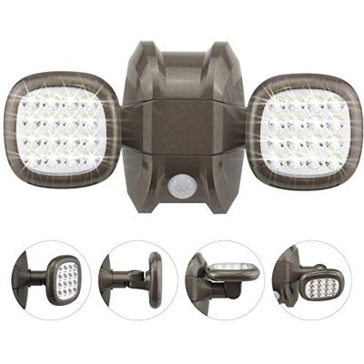 HONWELL LED Außen Sicherheitsbeleuchtung, Wasserdicht IP65 Drahtlose Sicherheitslicht 600 Lumen Bewegungsmelder Aussen Batterie Aussenstrahler Wandleuchte Sicherheitslicht für Garten,Bronze HONWELL LED Außen Sicherheitsbeleuchtung, Wasserdicht IP65 Drahtlose Sicherheitslicht 600 Lumen Bewegungsmelder Aussen Batterie Aussenstrahler Wandleuchte Sicherheitslicht für Garten,Bronze