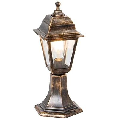 Qazqa classic-antique außen Sockelleuchte, Wegeleuchte, Sockellampe für den Garten Capital Gold, max. 15W, Geeignet für LED, 41.5cm, IP44 Qazqa classic-antique außen Sockelleuchte, Wegeleuchte, Sockellampe für den Garten Capital Gold, max. 15W, Geeignet für LED, 41.5cm, IP44