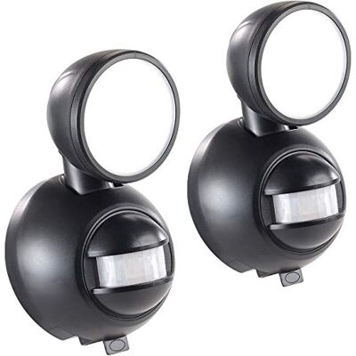 Luminea Lampe Batterie: 2er-Set kabellose LED-Außenleuchten, PIR-Bewegungsmelder, 1 W, 80lm (Licht Bewegungsmelder Batterie, Outdoor, Lampen) Luminea Lampe Batterie: 2er-Set kabellose LED-Außenleuchten, PIR-Bewegungsmelder, 1 W, 80lm (Licht Bewegungsmelder Batterie, Outdoor, Lampen)