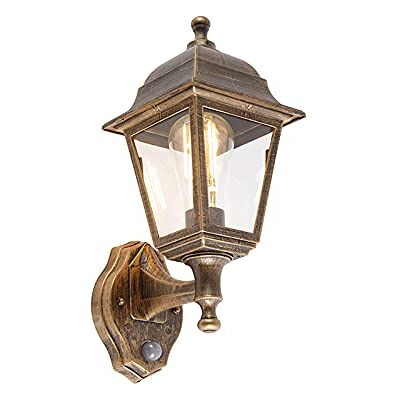 Qazqa classic-antique außen Wandleuchte, Außenlampe, Wandlampe für den Garten Capital Gold, max. 15W, Geeignet für LED, 15cm, IP44, Quadratisch Qazqa classic-antique außen Wandleuchte, Außenlampe, Wandlampe für den Garten Capital Gold, max. 15W, Geeignet für LED, 15cm, IP44, Quadratisch