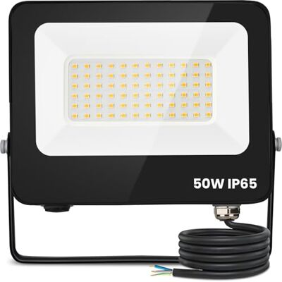 Aigostar LED Strahler außen 50W Naturweiß 4000K 4500 Lumen Scheinwerfer IP65 Wasserdicht Außenstrahler für Hell Garten Garage Fluter Aigostar LED Strahler außen 50W Naturweiß 4000K 4500 Lumen Scheinwerfer IP65 Wasserdicht Außenstrahler für Hell Garten Garage Fluter