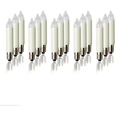 hellum Ersatzkerzen Glühfaden 15x, 8V 3W, 30 Brennstellen E10 außen 151374 Kleinschaftkerzen für Lichterketten & Schwibbogen, 15 Stück Ersatzkerzen E10 (ø10 mm), 22 Lumen Ersatzkerzen Lichterkette hellum Ersatzkerzen Glühfaden 15x, 8V 3W, 30 Brennstellen E10 außen 151374 Kleinschaftkerzen für Lichterketten & Schwibbogen, 15 Stück Ersatzkerzen E10 (ø10 mm), 22 Lumen Ersatzkerzen Lichterkette