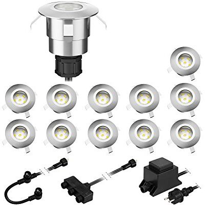 ledscom.de LED Boden-Einbauleuchte Atria für außen Aluminium warm-weiß, je 14lm, IP65, 40mm Ø 12er Set ledscom.de LED Boden-Einbauleuchte Atria für außen Aluminium warm-weiß, je 14lm, IP65, 40mm Ø 12er Set