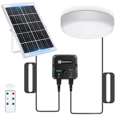 Aigostar Solarlampe Decke Außen mit bewegungsmelder 6000mAh 70W IP65 LED Solar Deckenleuchte 6500K Outdoor mit Fernbedienung, Energiespeicherbox, Solarlampen für Innen mit 8m Kabel Aigostar Solarlampe Decke Außen mit bewegungsmelder 6000mAh 70W IP65 LED Solar Deckenleuchte 6500K Outdoor mit Fernbedienung, Energiespeicherbox, Solarlampen für Innen mit 8m Kabel