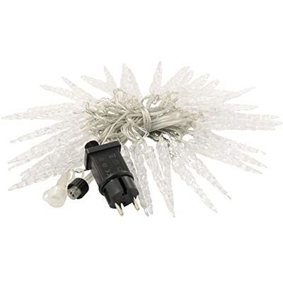 Bonetti LED Lichterkette mit kalt-weißen beleuchteten Eiszapfen, für Innen und Außen geeignet, Erweiterbar um 2 Lichterketten (40-er Eiszapfen-Lichterkette) Bonetti LED Lichterkette mit kalt-weißen beleuchteten Eiszapfen, für Innen und Außen geeignet, Erweiterbar um 2 Lichterketten (40-er Eiszapfen-Lichterkette)