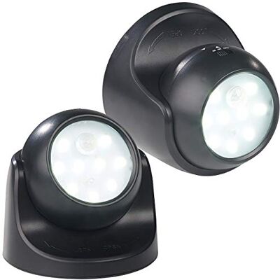 Luminea Kabellose LED Leuchte: 2er-Set kabellose LED-Strahler, Bewegungssensor, 360° drehbar,100 lm (Lampe, Lampe Batterie, Spot) Luminea Kabellose LED Leuchte: 2er-Set kabellose LED-Strahler, Bewegungssensor, 360° drehbar,100 lm (Lampe, Lampe Batterie, Spot)