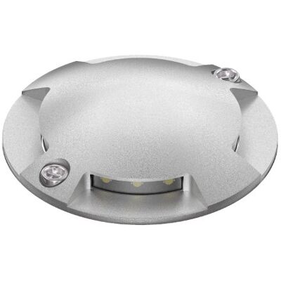 ledscom.de LED Bodenleuchte, Wegmarkierung BUNDA für außen, IP67, 4-flammig, aluminium, rund, 70mm Ø, kaltweiß ledscom.de LED Bodenleuchte, Wegmarkierung BUNDA für außen, IP67, 4-flammig, aluminium, rund, 70mm Ø, kaltweiß