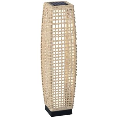 Outsunny Solar Stehlampe mit Lichtsensor Automatisch LED Solarleuchte Natur Rattan Solarlampen, Boho-Stil, IP44 Wasserdichte Solarlampe, Akku Solarlaterne, Outdoor Lampe für Garten Balkon Rasen Hof Outsunny Solar Stehlampe mit Lichtsensor Automatisch LED Solarleuchte Natur Rattan Solarlampen, Boho-Stil, IP44 Wasserdichte Solarlampe, Akku Solarlaterne, Outdoor Lampe für Garten Balkon Rasen Hof