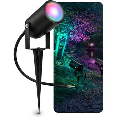 SSC-LUXon KALOA Gartenstrahler schwarz Erdspieß Smart GU10 WLAN RGBW IP65 Erdspießstrahler mit Smart-Licht per App steuerbar, RGB-Farblicht, für Beete, Pflanzen & Wege, inkl. GU10 LED SSC-LUXon KALOA Gartenstrahler schwarz Erdspieß Smart GU10 WLAN RGBW IP65 Erdspießstrahler mit Smart-Licht per App steuerbar, RGB-Farblicht, für Beete, Pflanzen & Wege, inkl. GU10 LED