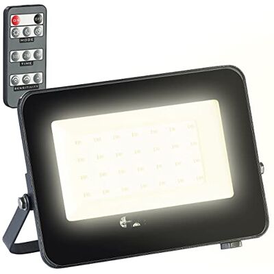 Luminea LED Flutlicht: LED-Fluter, Radar-Bewegungssensor, Fernbedienung, 1500 lm, 20 W, IP65 (Außenleuchte mit Fernbedienung, Bewegungsmelder mit, Funk) Luminea LED Flutlicht: LED-Fluter, Radar-Bewegungssensor, Fernbedienung, 1500 lm, 20 W, IP65 (Außenleuchte mit Fernbedienung, Bewegungsmelder mit, Funk)