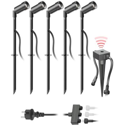 ledscom.de LED Gartenstrahler Spico schwarz mit Erdspieß und Dämmerungssensor für außen IP44 je 105lm warm-weiß 5er Set ledscom.de LED Gartenstrahler Spico schwarz mit Erdspieß und Dämmerungssensor für außen IP44 je 105lm warm-weiß 5er Set