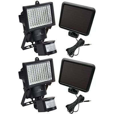 Maclean MCE442 2x Solarlampen LED Strahler mit Bewegungssensor Flutlichtstrahler Solar Wandleuchte Dämmerungssensor Solarleuchte IP44 6W 360 Lumen 6000K (2 x Stück) Maclean MCE442 2x Solarlampen LED Strahler mit Bewegungssensor Flutlichtstrahler Solar Wandleuchte Dämmerungssensor Solarleuchte IP44 6W 360 Lumen 6000K (2 x Stück)