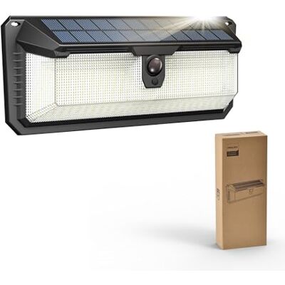 Philips Solarlampe Außen mit Bewegungsmelder, 258 LEDs Solarbetriebene Außen-Sicherheitsleuchte, 3 Modi, Wasserdichte Wandleuchte für Garten, Hof, Zaun, Garage (1 Stück) Philips Solarlampe Außen mit Bewegungsmelder, 258 LEDs Solarbetriebene Außen-Sicherheitsleuchte, 3 Modi, Wasserdichte Wandleuchte für Garten, Hof, Zaun, Garage (1 Stück)