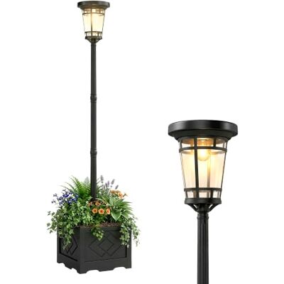 Outsunny Solar Laterne Stehleuchte mit Blumentopf 195cm Gartenlaterne Außen, 2 Helligkeitsstufen, Lichtsensor Schalter, IP44, Solarlampen Solarlaterne Solar Laternen, für Garten Balkon Outsunny Solar Laterne Stehleuchte mit Blumentopf 195cm Gartenlaterne Außen, 2 Helligkeitsstufen, Lichtsensor Schalter, IP44, Solarlampen Solarlaterne Solar Laternen, für Garten Balkon
