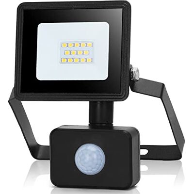 Aigostar igostar LED-Strahler mit Bewegungsmelder, 10 W, 900 lm, super Helligkeit, LED-Strahler, für den Außenbereich, IP65, wasserdicht, 4000 K, Naturweiß, perfekt für Garten, Garage, Hof usw. Aigostar igostar LED-Strahler mit Bewegungsmelder, 10 W, 900 lm, super Helligkeit, LED-Strahler, für den Außenbereich, IP65, wasserdicht, 4000 K, Naturweiß, perfekt für Garten, Garage, Hof usw.