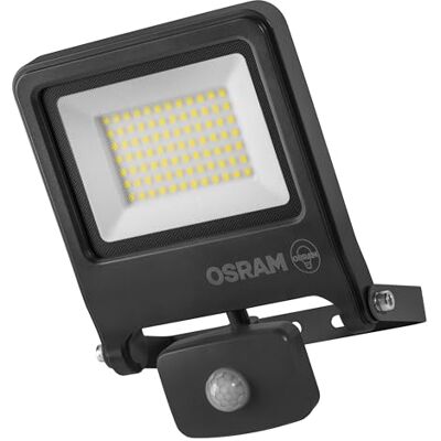 Osram ENDURA FLOOD PC 50W LED-Fluter mit Sensor, 4000K, 5000 Lumen, IP44 Flutlicht IR-Melder, einstellbare Reichweite bis 9m, Dunkelgrau Osram ENDURA FLOOD PC 50W LED-Fluter mit Sensor, 4000K, 5000 Lumen, IP44 Flutlicht IR-Melder, einstellbare Reichweite bis 9m, Dunkelgrau