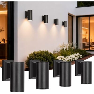 Aigostar LED Wandleuchte GU10 Aluminium Außenwandleuchte Wasserdicht Außenleuchte Außenlampe Wandspot für Innen und Außen, Schwarz, 4 Stücke(Keine Glühbirne) Aigostar LED Wandleuchte GU10 Aluminium Außenwandleuchte Wasserdicht Außenleuchte Außenlampe Wandspot für Innen und Außen, Schwarz, 4 Stücke(Keine Glühbirne)
