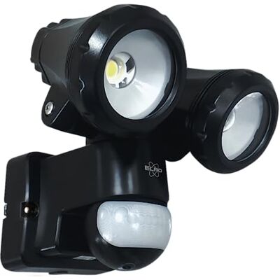 ELRO LF80 Duo-LED-Außenleuchte mit Bewegungssensor – 2 x 10 W – 1200 LM – IP54 Wasserdicht Schwarz ELRO LF80 Duo-LED-Außenleuchte mit Bewegungssensor – 2 x 10 W – 1200 LM – IP54 Wasserdicht Schwarz
