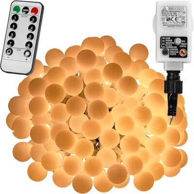 VOLTRONIC LED Partylichterkette, innen und außen, IP44, Fernbedienung, Größen- und Farbwahl, 200 LEDs, warmweiß VOLTRONIC LED Partylichterkette, innen und außen, IP44, Fernbedienung, Größen- und Farbwahl, 200 LEDs, warmweiß