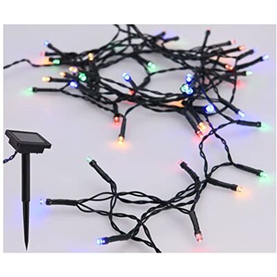 Spetebo Solar Draht Lichterkette bunt 7 m / 50 LED Deko Beleuchtung inklusive Solar Modul Outdoor Leuchtdraht für Garten Balkon Terrasse Geländer mehrfarbig Spetebo Solar Draht Lichterkette bunt 7 m / 50 LED Deko Beleuchtung inklusive Solar Modul Outdoor Leuchtdraht für Garten Balkon Terrasse Geländer mehrfarbig