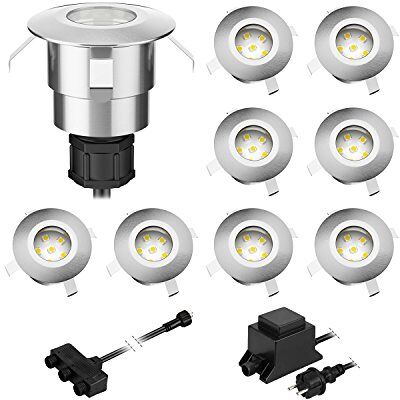 ledscom.de LED Boden-Einbauleuchte Atria für außen Aluminium warm-weiß, je 14lm, IP65, 40mm Ø 9er Set ledscom.de LED Boden-Einbauleuchte Atria für außen Aluminium warm-weiß, je 14lm, IP65, 40mm Ø 9er Set