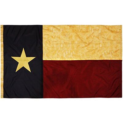 Anley Vintage Style Tee gefärbt Texas State Flagge 3x5 Fuß Nylon Gestickte Sterne und genähte Streifen 4 Reihen von Schloss Stickereien Antik Texan TX State Banner Flaggen mit Messingösen Anley Vintage Style Tee gefärbt Texas State Flagge 3x5 Fuß Nylon Gestickte Sterne und genähte Streifen 4 Reihen von Schloss Stickereien Antik Texan TX State Banner Flaggen mit Messingösen