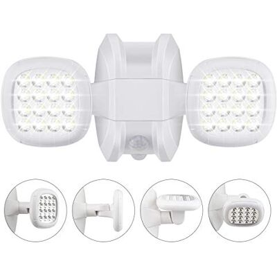 HONWELL LED Außen Sicherheitsbeleuchtung, Wasserdicht IP65 Drahtlose Sicherheitslicht 600 Lumen Bewegungsmelder Aussen Batterie Aussenstrahler Wandleuchte Sicherheitslicht für Garten,Weiß HONWELL LED Außen Sicherheitsbeleuchtung, Wasserdicht IP65 Drahtlose Sicherheitslicht 600 Lumen Bewegungsmelder Aussen Batterie Aussenstrahler Wandleuchte Sicherheitslicht für Garten,Weiß