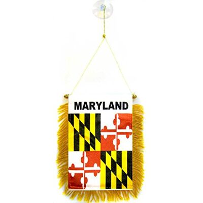 AZ FLAG Autofahne Maryland 15x10 cm Polyester 100D Saugnapf Für außen Bundesstaat Maryland Autoflagge genähte wetterfeste Ausführung 100D Polyester AZ FLAG Autofahne Maryland 15x10 cm Polyester 100D Saugnapf Für außen Bundesstaat Maryland Autoflagge genähte wetterfeste Ausführung 100D Polyester
