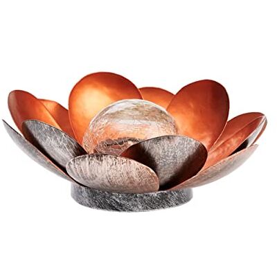 Bonetti Solar Seerose für außen aus Metall mit Bruchglaskugel, warm-weiße LED Beleuchtung, toller Lichteffekt, Gartendeko in Blüten/Lotus Optik (groß) Bonetti Solar Seerose für außen aus Metall mit Bruchglaskugel, warm-weiße LED Beleuchtung, toller Lichteffekt, Gartendeko in Blüten/Lotus Optik (groß)