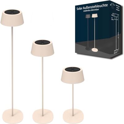 Northpoint LED Solar Stehleuchte Stehlampe dimmbar höhenverstellbar Dämmerungssensor Metall Garten In- und Outdoor warmweiß 3000K 150lm (Beige) Northpoint LED Solar Stehleuchte Stehlampe dimmbar höhenverstellbar Dämmerungssensor Metall Garten In- und Outdoor warmweiß 3000K 150lm (Beige)