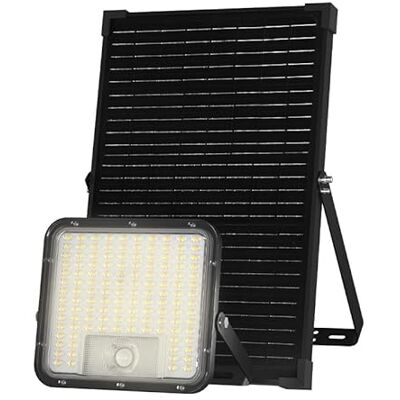 STAK by Velamp CUBE XL: 9600 Lumen solarbetriebener LED-Flutlichtstrahler. Mit PIR und deportiertem Panel STAK by Velamp CUBE XL: 9600 Lumen solarbetriebener LED-Flutlichtstrahler. Mit PIR und deportiertem Panel