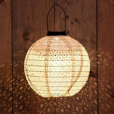 Spetebo LED Solar Textil Lampion rund creme 25 cm Garten Deko Beleuchtung warm weiß Solarleuchte Laterne Leuchtkugel Dekoleuchte Partylicht für Außen wetterfest Spetebo LED Solar Textil Lampion rund creme 25 cm Garten Deko Beleuchtung warm weiß Solarleuchte Laterne Leuchtkugel Dekoleuchte Partylicht für Außen wetterfest