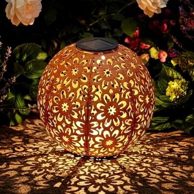 Spetebo Solar LED Gartenkugel aus Metall in Rost-Optik Ø 20 cm Solar Gartenkugel, LED Kugelleuchte, Gartendeko, Außenbeleuchtung, Erdspieß, Metall Dekokugel, Solarlicht Spetebo Solar LED Gartenkugel aus Metall in Rost-Optik Ø 20 cm Solar Gartenkugel, LED Kugelleuchte, Gartendeko, Außenbeleuchtung, Erdspieß, Metall Dekokugel, Solarlicht