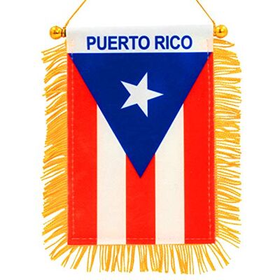 Anley 10,2 x 15,2 cm Puerto Rico Fransen-Flagge zum Aufhängen am Fenster – Mini-Flaggen-Banner und Auto-Rückspiegel-Dekoration – Fransen-Puerto-Rico-Flagge zum Aufhängen mit Saugnapf Anley 10,2 x 15,2 cm Puerto Rico Fransen-Flagge zum Aufhängen am Fenster – Mini-Flaggen-Banner und Auto-Rückspiegel-Dekoration – Fransen-Puerto-Rico-Flagge zum Aufhängen mit Saugnapf