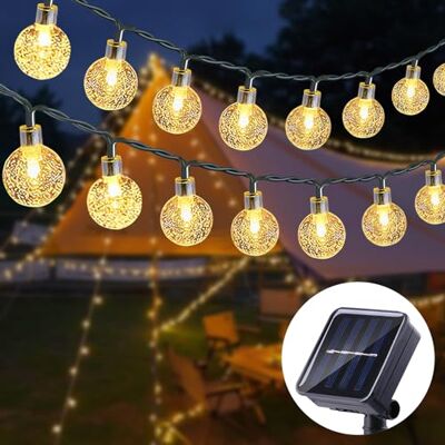 Anmossi Solarlampen für Außen, Solar Lichterkette Aussen,11M 60 LEDs Lichterkette,8 Modi,Wasserdicht Außen Kugeln Lichterkette für Balkon,Garten,Bäume,Hochzeiten,Partys,Terrasse(Warmweiß) Anmossi Solarlampen für Außen, Solar Lichterkette Aussen,11M 60 LEDs Lichterkette,8 Modi,Wasserdicht Außen Kugeln Lichterkette für Balkon,Garten,Bäume,Hochzeiten,Partys,Terrasse(Warmweiß)