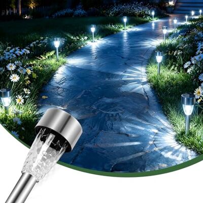 Aigostar Solarleuchten Garten 12 Stücke: Solarlampen Garten 6500K IP44 Wasserdicht LED Gartenleuchte Solar für Terrasse, Rasen, Hof, Wege, 4.5 * 4.5 * 29.7cm Aigostar Solarleuchten Garten 12 Stücke: Solarlampen Garten 6500K IP44 Wasserdicht LED Gartenleuchte Solar für Terrasse, Rasen, Hof, Wege, 4.5 * 4.5 * 29.7cm