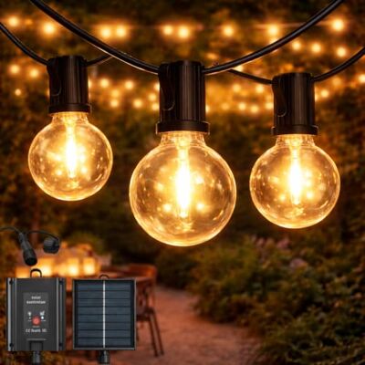 M mimotec LED-Solar-Lichterkette für den Außenbereich, 7,5 m, warmes Licht, 2700 K, 15 Glühbirnen, IP54, wasserdicht, Dekoration für Garten, Hof, Fassade, Terrasse M mimotec LED-Solar-Lichterkette für den Außenbereich, 7,5 m, warmes Licht, 2700 K, 15 Glühbirnen, IP54, wasserdicht, Dekoration für Garten, Hof, Fassade, Terrasse